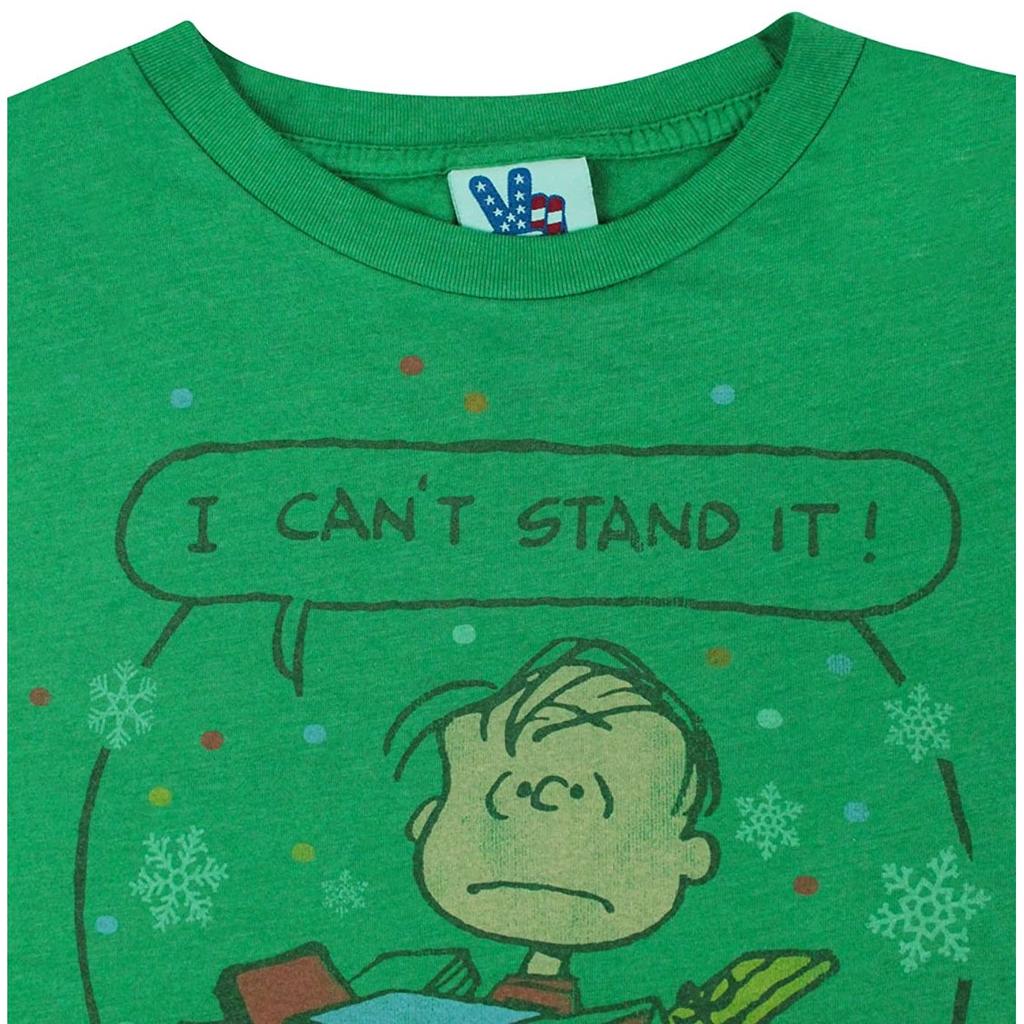 Junk Food Mens I Can´t Stand It Peanuts Christmas T-Shirt