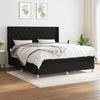 Exclusive House - Bed Slat Base with Mattress Black 160x200 Cm Fabric