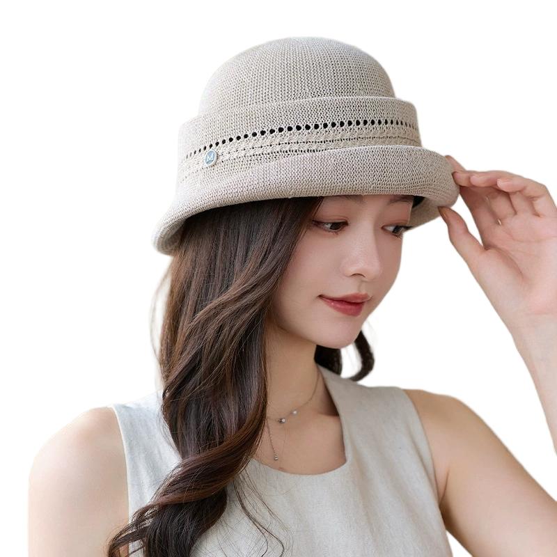 Summer High-End Hepburn-Style Hat For Women Fresh And Fashionable Bucket Hat Trendy Fisherman Hat