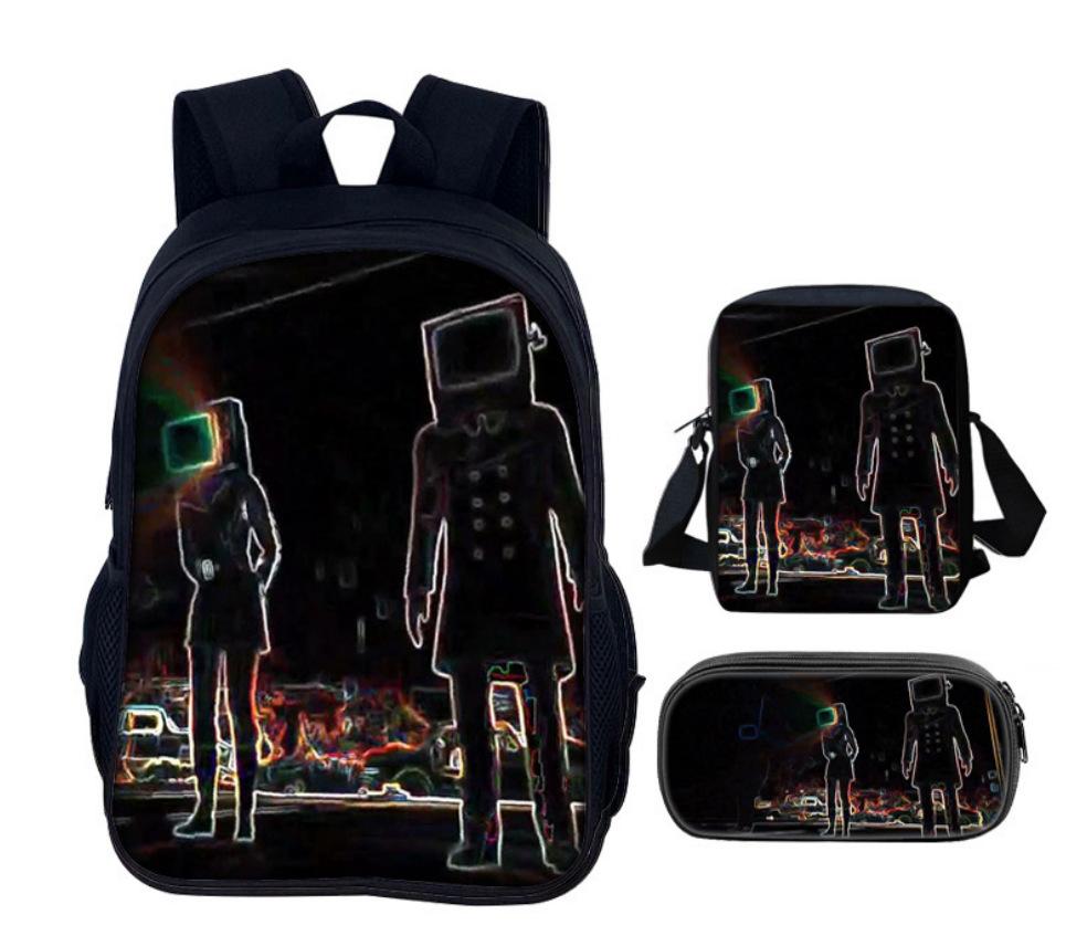 Toalettman Skolväska Skibidi Toalett Spel Merchandise Ryggsäck för Män och Kvinnor