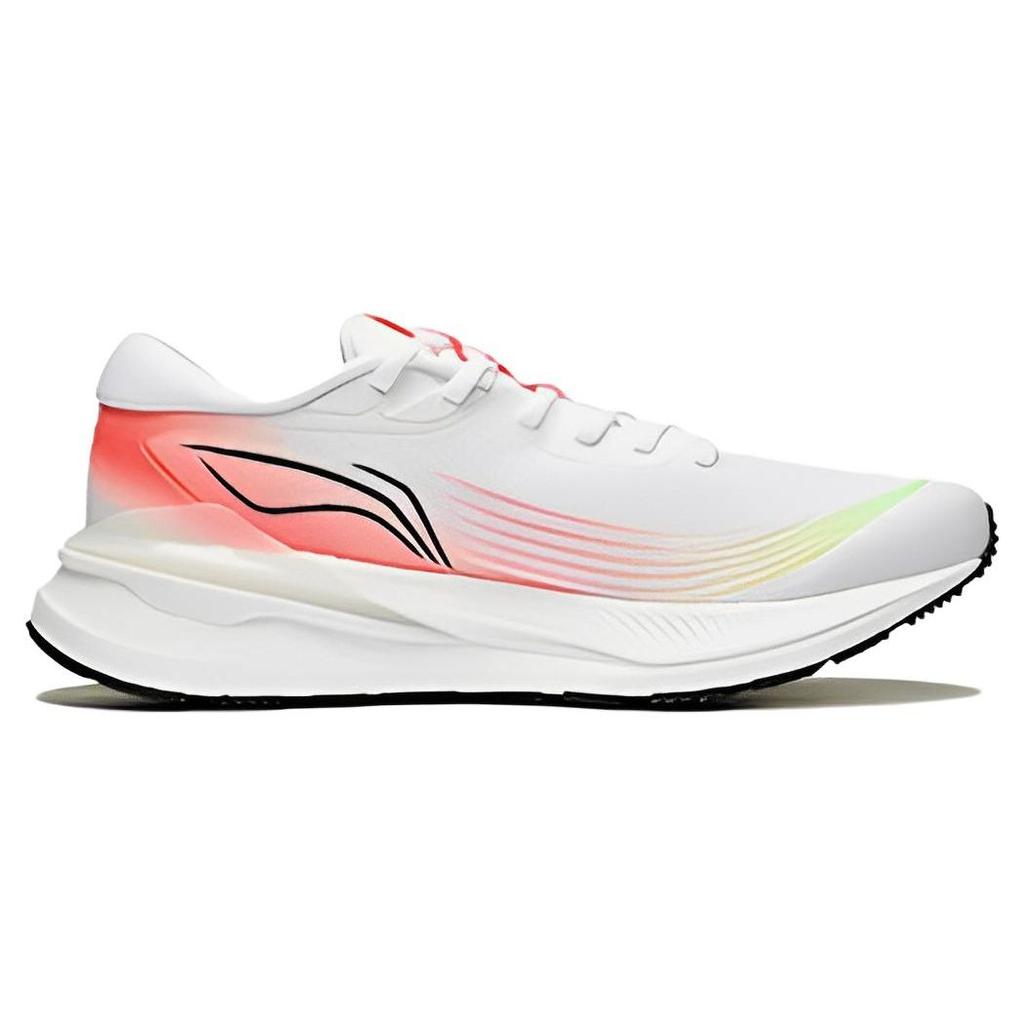 Li-Ning Light And Shadow Beng Technology Body Measurement Shock Absorption Non-Slip Breathable Low-Top Running Shoes Men sneaker White Red ARHS037-7