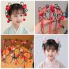 Flower Children Wig Headband Butterfly Hanfu Headwear Lovely Chinese New Year Headwear  Daily