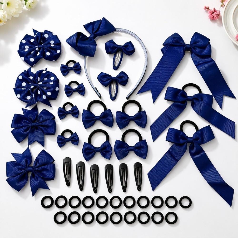High Elastic Hair Bows Set Bowknot Elastic Hair Ties Gifts Ponytail Holders Girls Children