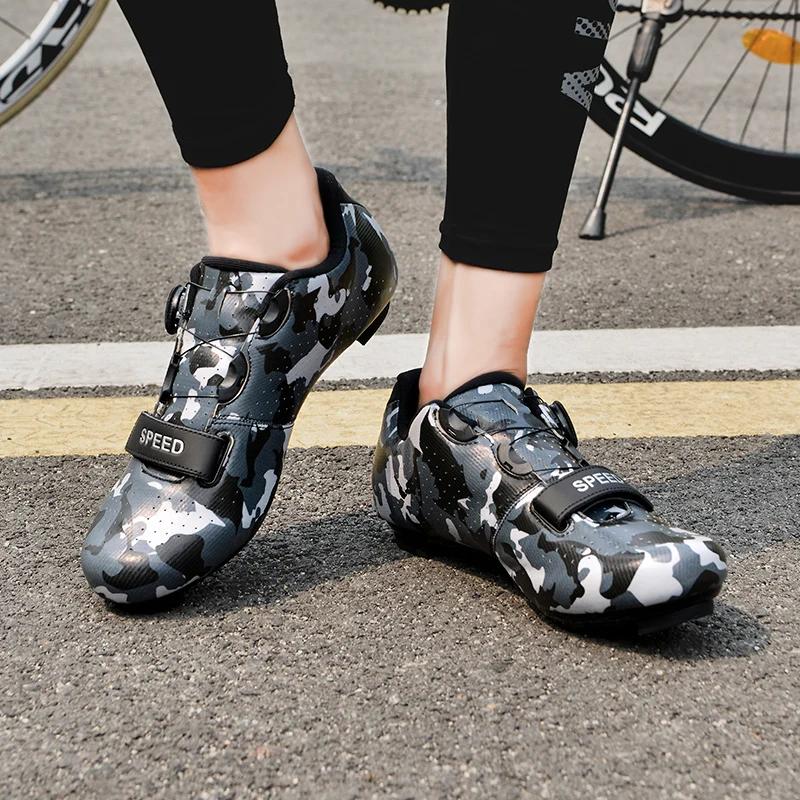 Men Cycling Shoes Outdoor Rubber Flat-Bottomed Lockless Bicycle Sports Women Road Racing Shoes Unisex MTB Cycling Shoes