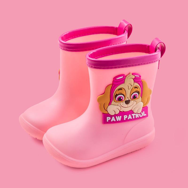 Paw Patrol Children's Rain Boots Boys Girls Cartoon Non-Slip Soft Sole Kids Waterproof Rain Boots Kindergarten Baby Water Shoes