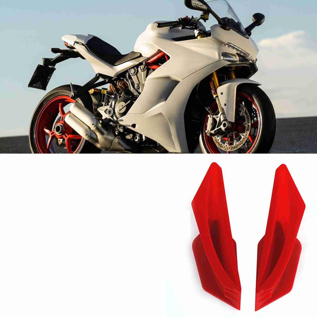 1 Pair   Motorcycle Winglet Aerodynamic Wing Kit Fit For   (Black)