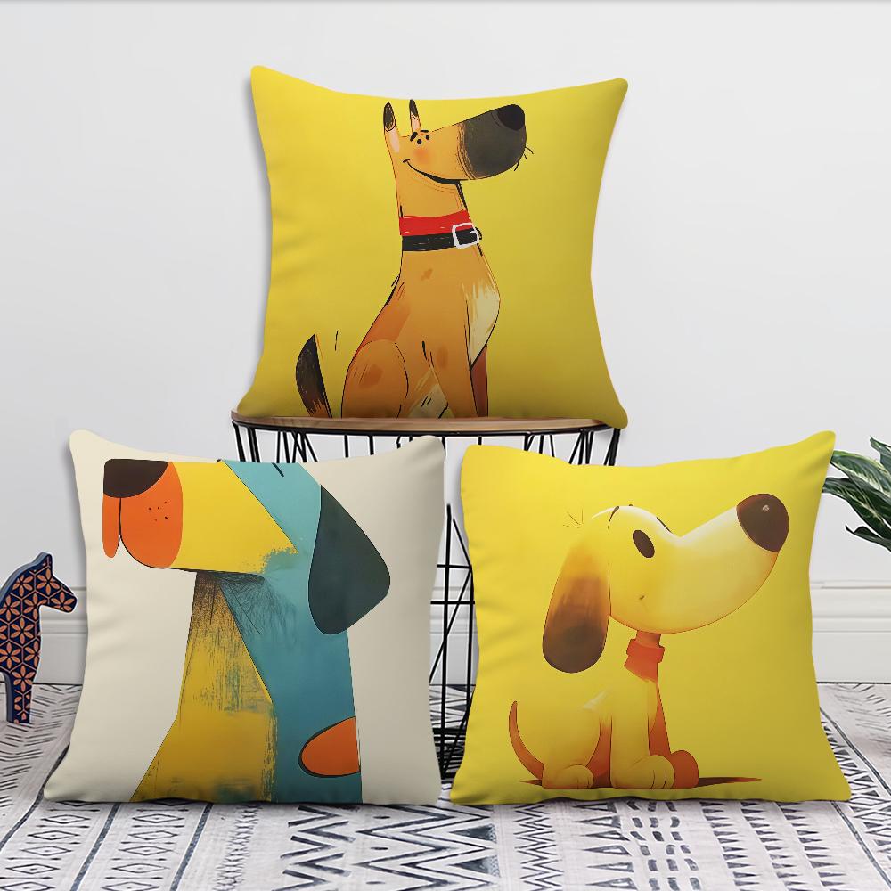 Cute Puppy Pattern cushion cover For Pillow Printing Sofa Decoration Home Car Room Coffee Shop Office Nordic Simplicity