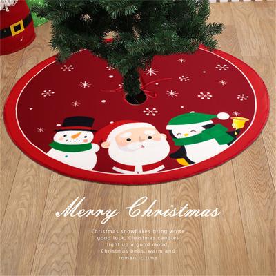 Weihnachtsbaumdecke Plüsch Schneeflocke Weihnachtsmann Teppichmatte Weihnachtsbaumdekoration Ornament Zuhause Weihnachten Neujahr Dekorationen
