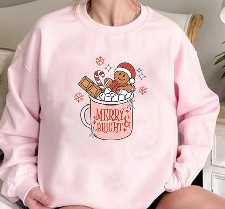 Independence Station Crew Neck Top Long Sleeve Solid Color Biscuit Man Print Ebay Sweater