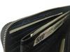 Inden Zipper Long Wallet 2305 Billfold K Black Deerskin x Red Lacquer Dragonfly Pattern x x Zipper Slim Long Wallet [Inden-ya] 9.5cm 20.5cm 2.1cm