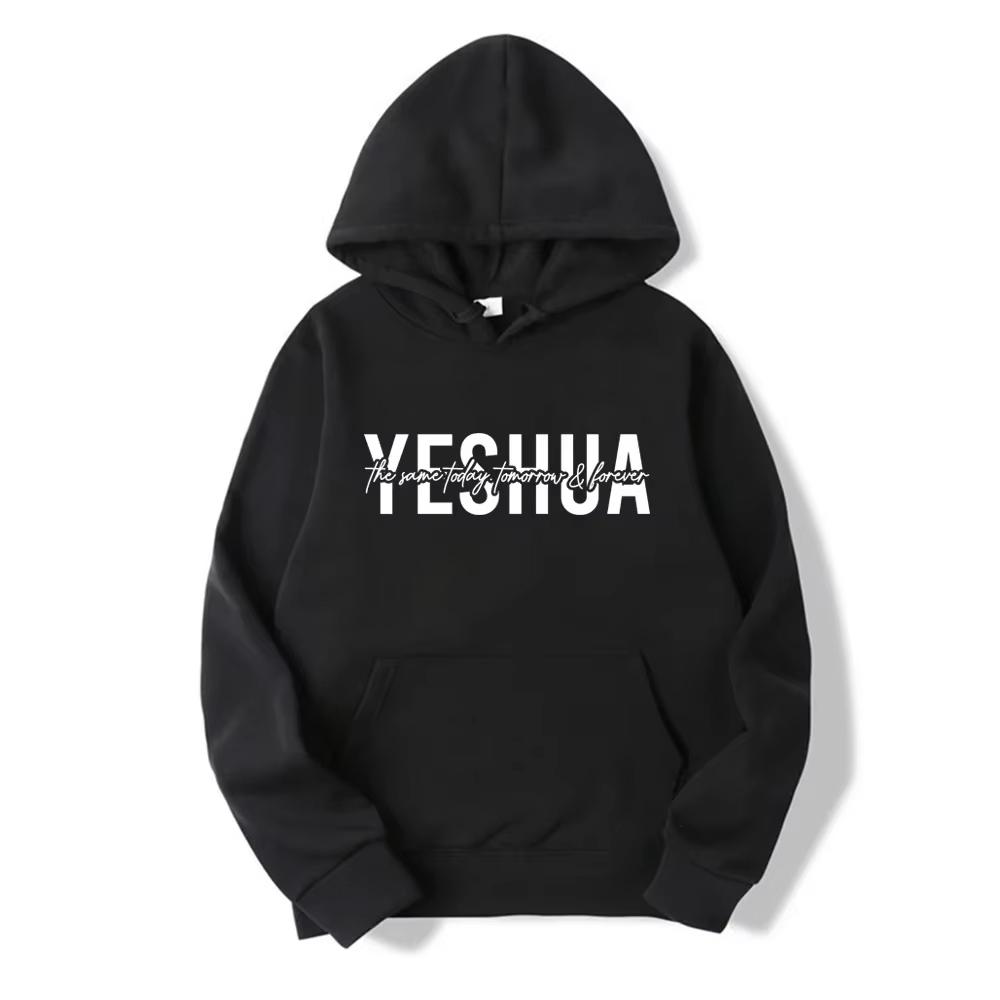 Yeshua - Women's Christian Hooded Sweatshirt Religious Hoodie with Biblical Scriptures Gift of Faith Clothing of Jesus