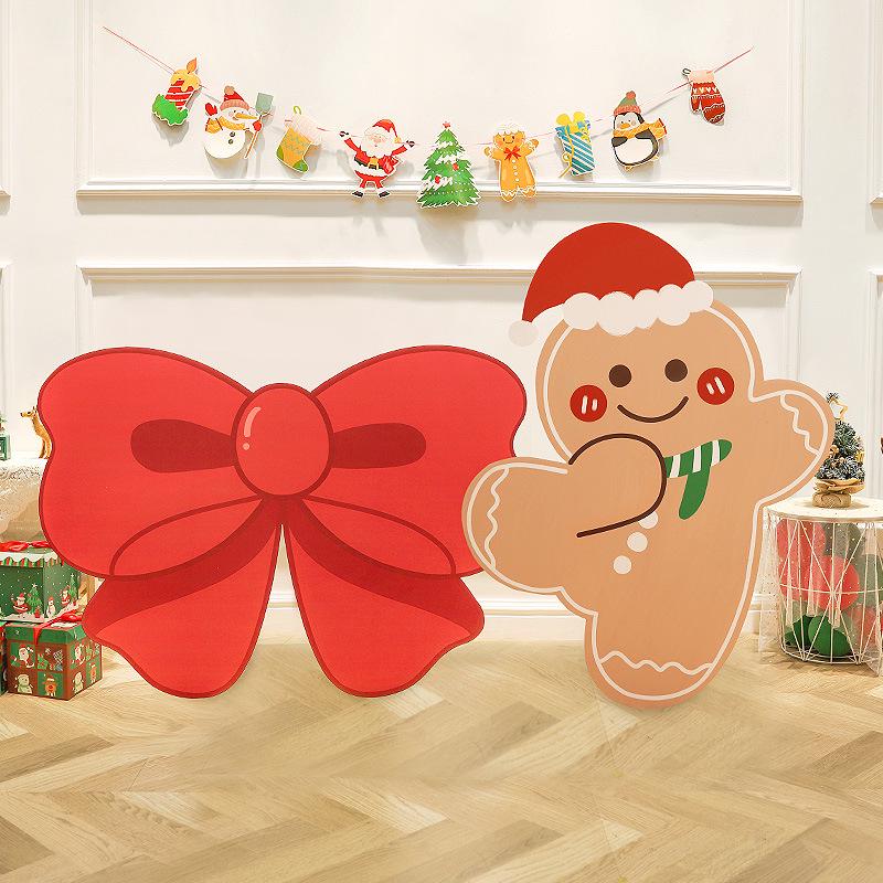 Ornamenti di Natale a Tema Babbo Natale: Set Scena Oggetto di Scena per Foto Vacanze all'Aperto