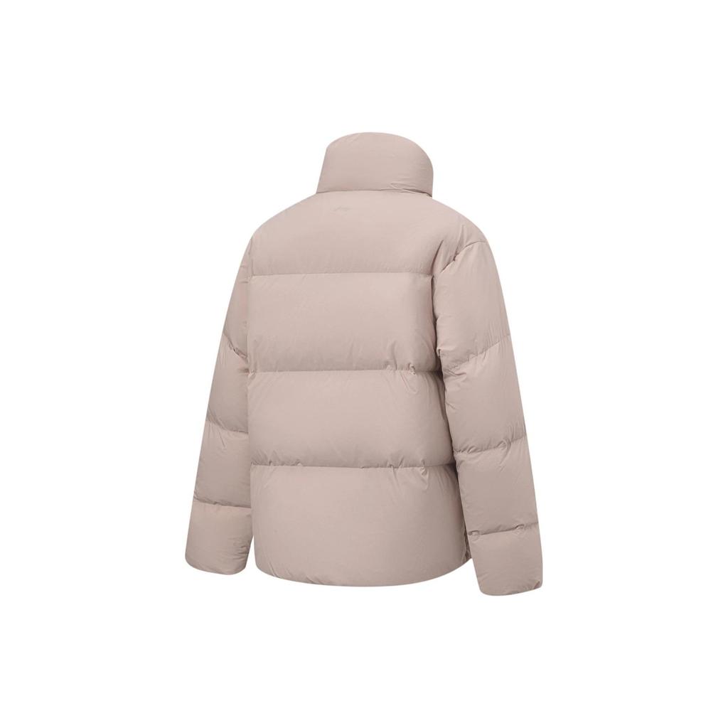 Lining Hot Pot Down Jacket Solid Color Stand Collar Loose Short Women Outerwear First-Love-Pink AYMT298-4
