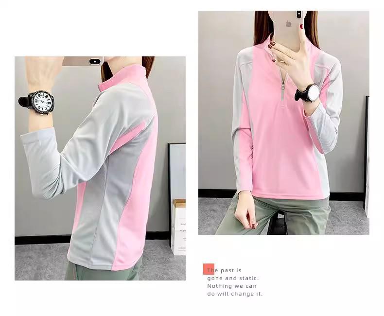 Women's Quick-Dry Long-Sleeve Sport T-Shirt - Breathable, Sweat-Wicking, Slimming, Perfect for Running and Hiking
