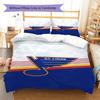 St. Louis Blues Muster Bettwäsche-Set Bettbezug Kissenbezug Heimdekoration Geschenk (1 Bettbezug + 2 Kissenbezüge, ohne Füllung)