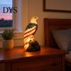 American Flag Eagle Ornament Eagle-Shaped Lamp, 250th Anniversary Patriotic Desk Realistic Tabletop Statue Lamp Bird Night Light, Artistic Decoration