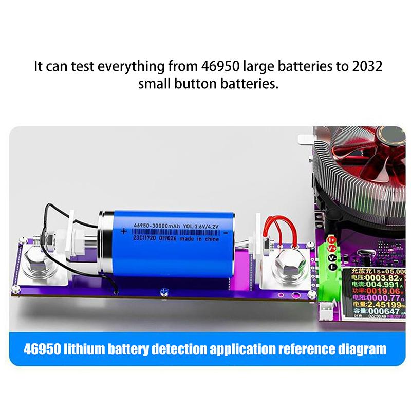 20A 4-Wrie Battery Test Stand 18650 Internal Resistance Capacity Tester Fixture Seat Current Voltage Meter Detection Box