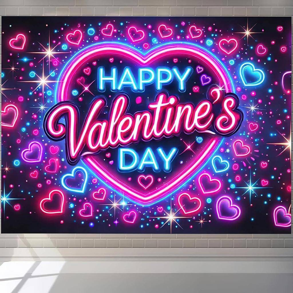 Happy Valentines Day Tapestry Red Rose and Love Heart Tapestry Art Decor Wall Hanging Home Living Room Bedroom Dorm Tapestries