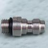Silver Quick Connect Valve For High Pressure Applications Featuring An 8mm Male Connector And M10*1 NPT/BSPP Compatibility