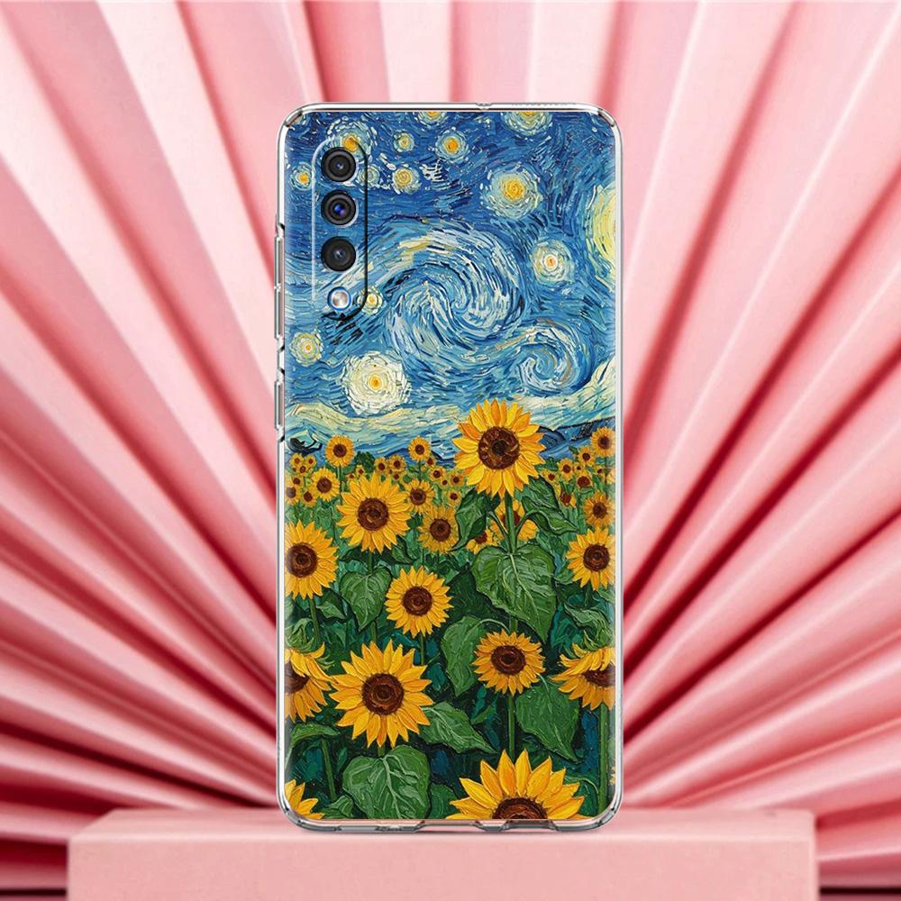 Phone Case For Samsung A56 A36 A26 A24 A16 A14 A12 A32 A50 A70 A22 A40 A34 A54 A42 A52 5G A04s A06 Cover Summer Colorful Flower