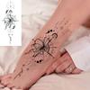 1 Blatt Totenkopf Schmetterling Rose Temporäre Tattoos Für Frauen Männer Hände Fuß Nacken,Temp Fake Tattoo Aufkleber Langanhaltend Wasserdicht