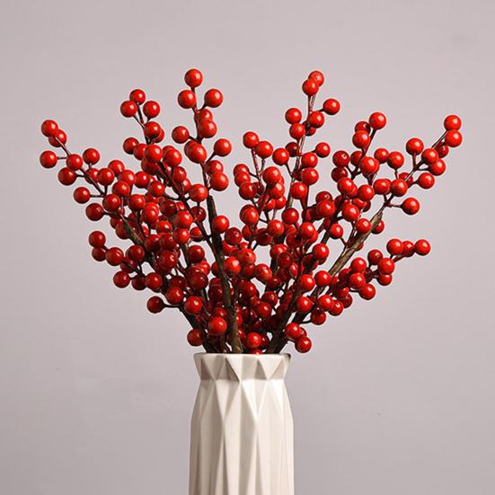 

Искусственный цветок, долговечный, не увядающий, длинный стебель, фрукты, рождественское цветочное украшение для дома