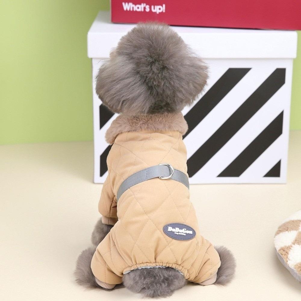 Fashion Winter Dog Warm Clothes Windproof Padded Down Dog Hiking Jacket Adjustable Pet Clothes Puppy