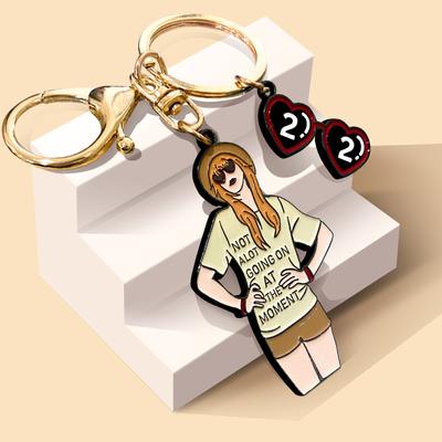 Taylor Metal Keychain Taylor Series Cartoon Keychain Mildew Chain Bag Pendant
