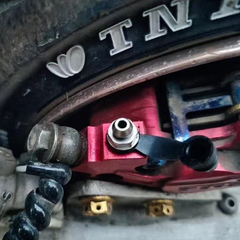 Universal CNC M10x18 Pitch 1.0/1.25mm Motorcycle Brake Calipers Bleed Screw Nipple Oil Hose Oil Drain Nozzle Bolt With Dust Cap