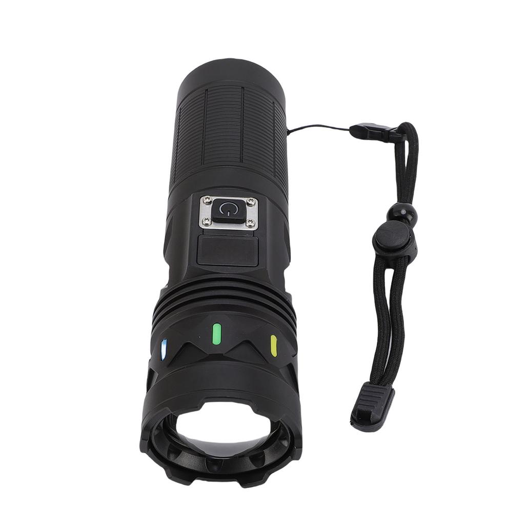 LED Flashlight Aluminum Alloy White Light Zoom Flashlight for Outdoor Camping Fishing Emergency Type C Rechargeable