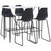 Day and Night - Day and Night High Table and Stools Set 5 Pieces Black Plastic