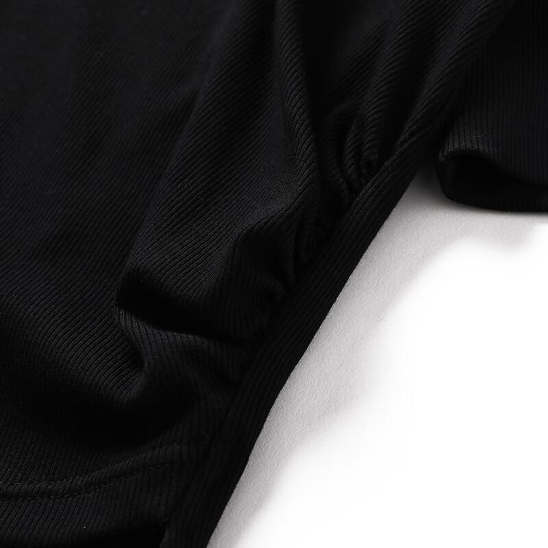 Xiangying Women's Irregular Slit Short Sleeve T-Shirt