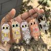 Keychain Fidget Toy Cartoon Cat Design Portable Keychain Pendant with Mechanical Buttons Stress