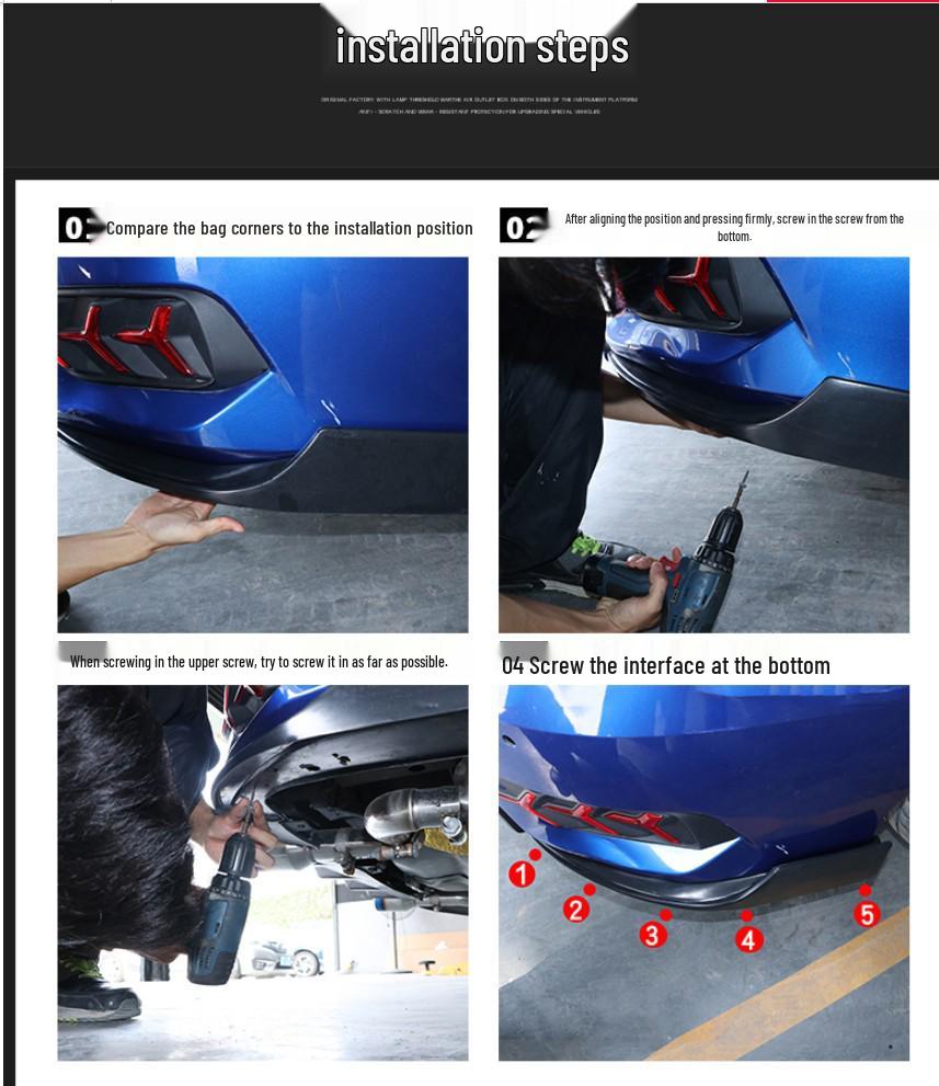 Honda 10th Gen Civic Body Kit: Rear Diffuser, Tailpipe, Rear Lip, Front Splitter.