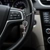 Cute Angel Wing Heart Keychain Car Steering Wheel Decor Rear View Mirror Hanging Charm Auto Interior Accessories