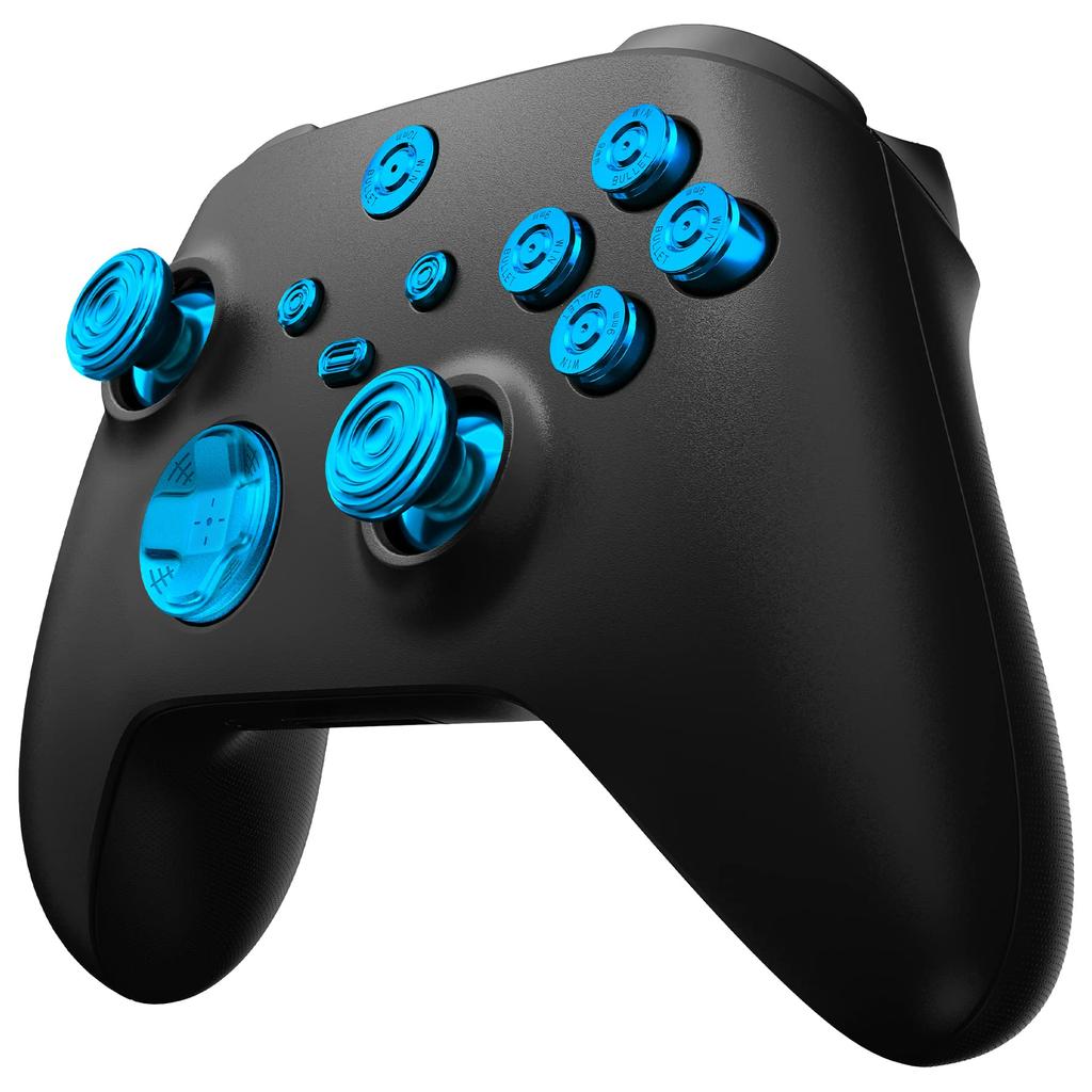 eXtremeRate Metal Buttons for Xbox Core Wireless Custom Aluminum Alloy ABXY and Home Key Replacement Parts for Xbox Series X S Controllers Controller,