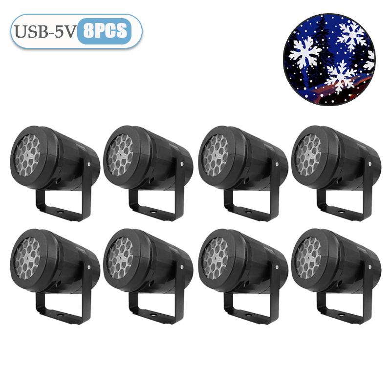 USB Powered LEDChristmasProjector Light with DynamicSnowflake Pattern Night Light for Thanksgiving Valentine Party Holiday Decor