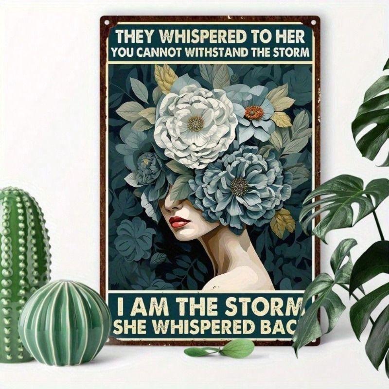 

Motivational Metal Poster Wall Art Inspirational Print for Women Bedroom Office Gift