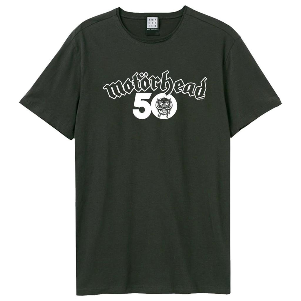 Amplified Unisex Adult 50th Motorhead Logo T-Shirt