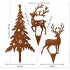 Home Decoration Tree and Deer Metal Garden Stake, Vintage Rustic Style Outdoor Yard Decorations,  Sculpture Ornaments Gift