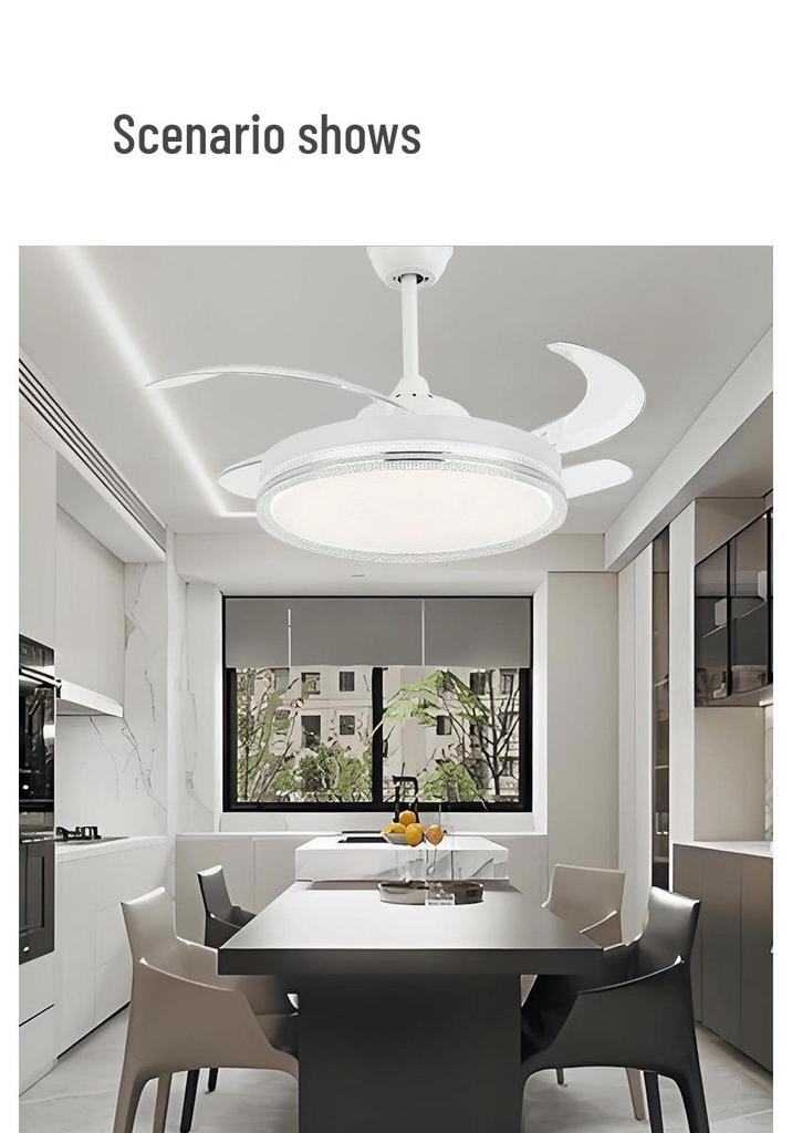 Invisible Fan Light: Modern, Energy-Saving Ceiling Fan for Bedroom or Living Room