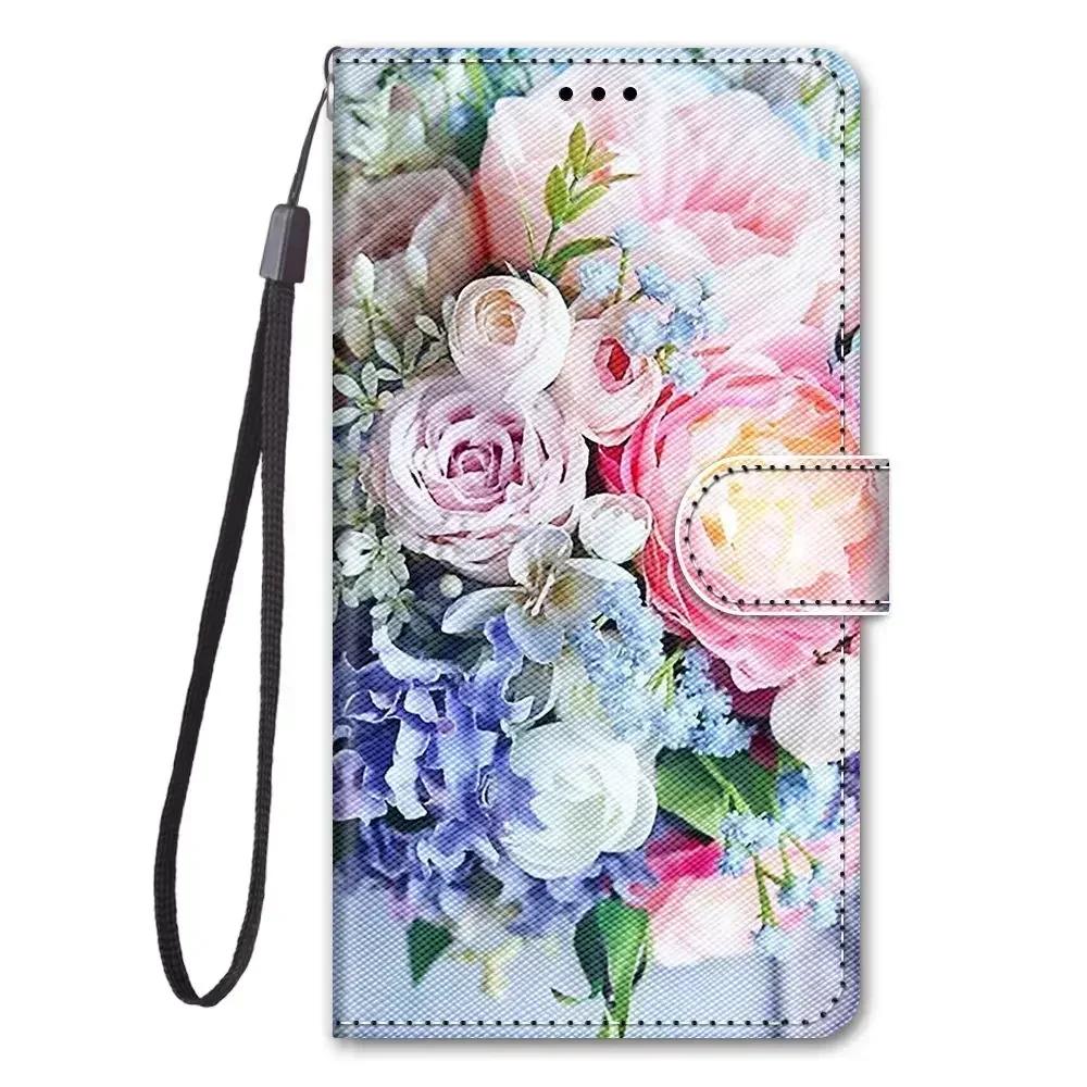 Fashion Leather Flip Case For Xiaomi 13T 12T Pro Redmi Note 13 Pro Plus 12 12S 12R Butterfly Personalized Painted Wallet Cover