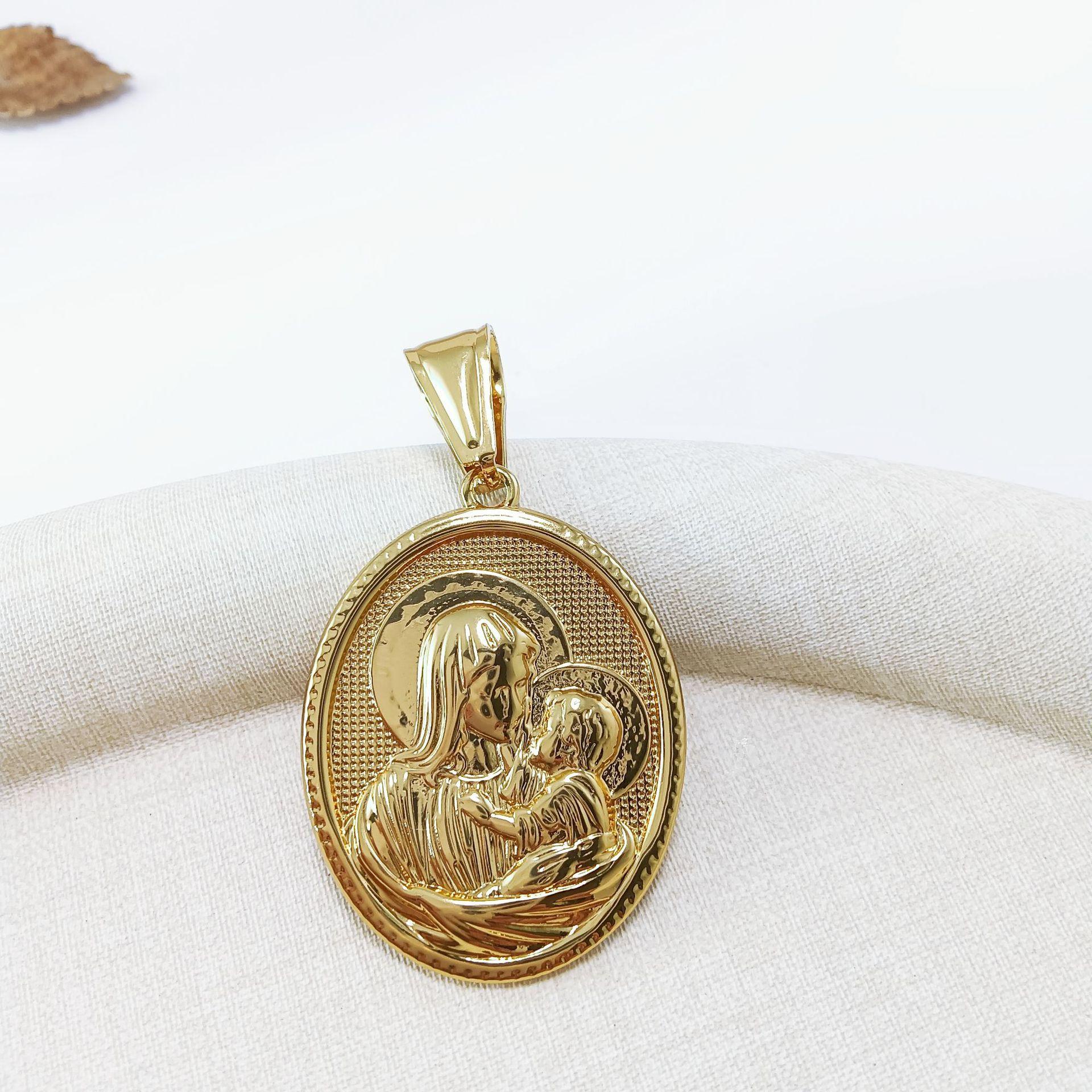 

Retro European and American character avatar stainless steel pendant necklace jewelry