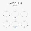 Modian S925 Sterling Silver Devil's Eye Diamond Bracelet for Women - Light Luxury European American Style.