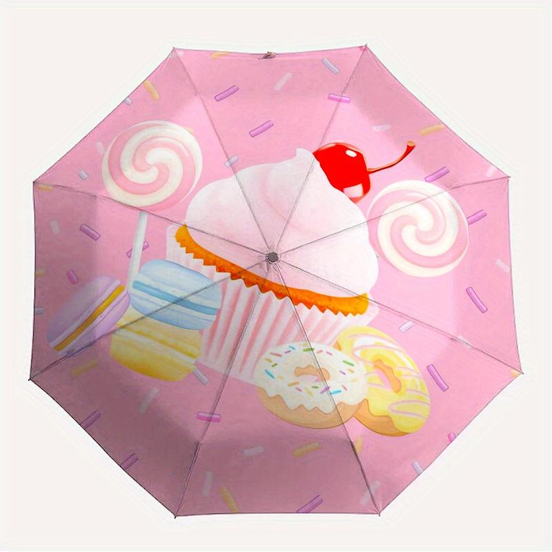 

1pc Cupcake, Donut Themed High-quality Umbrella,Automatic Opening and Closing Umbrella,Multi-functional Umbrella G0811313