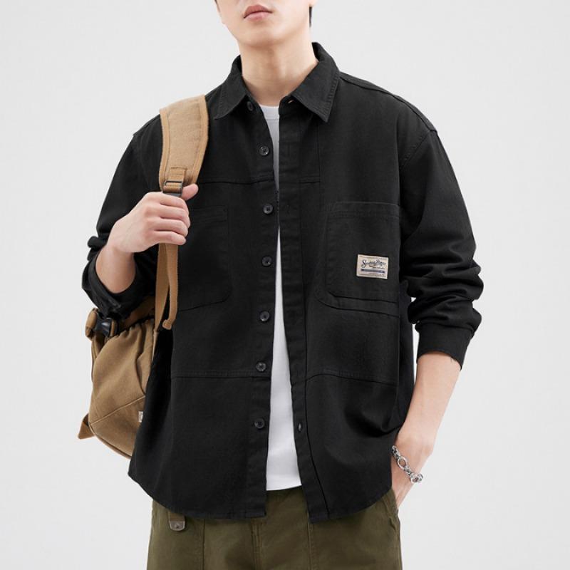 Frühling und Herbst Neue Herren Retro Lockere Hemdjacke