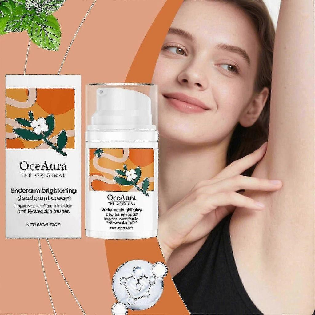 1-3X Die Originale Aufhellende Achselhöhlen-Deo-Creme zur Behandlung dunkler Achselhöhlen, Körpergeruchsentferner für Damen & Herren, Behandlung eingewachsener Haare