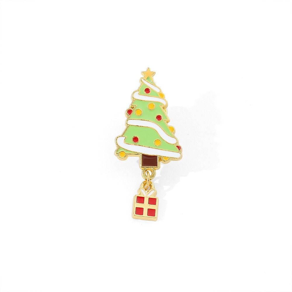 Christmas Tree Santa Claus Enamel Pins Cartoon Dripping Oil Lapel Pin Christmas Brooch  Daily