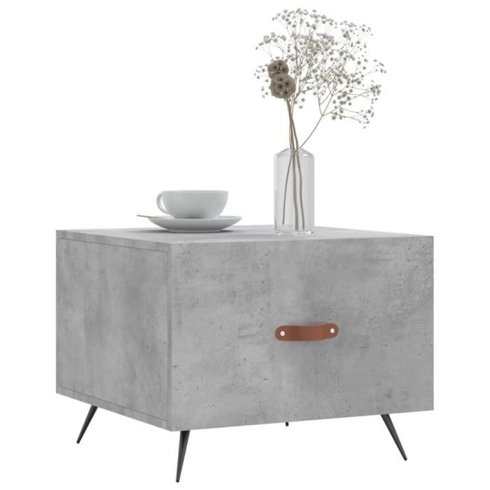 VidaXL Coffee Table Concrete Grey 50x50x40 Cm Engineered Wood 829340
