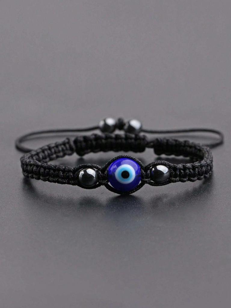 Fashionable and Popular 1pc Boho Evil Eye Detail Bead Decor String Bracelet For Men For Daily Decoration for Jewelry Gift and for a Stylish Look